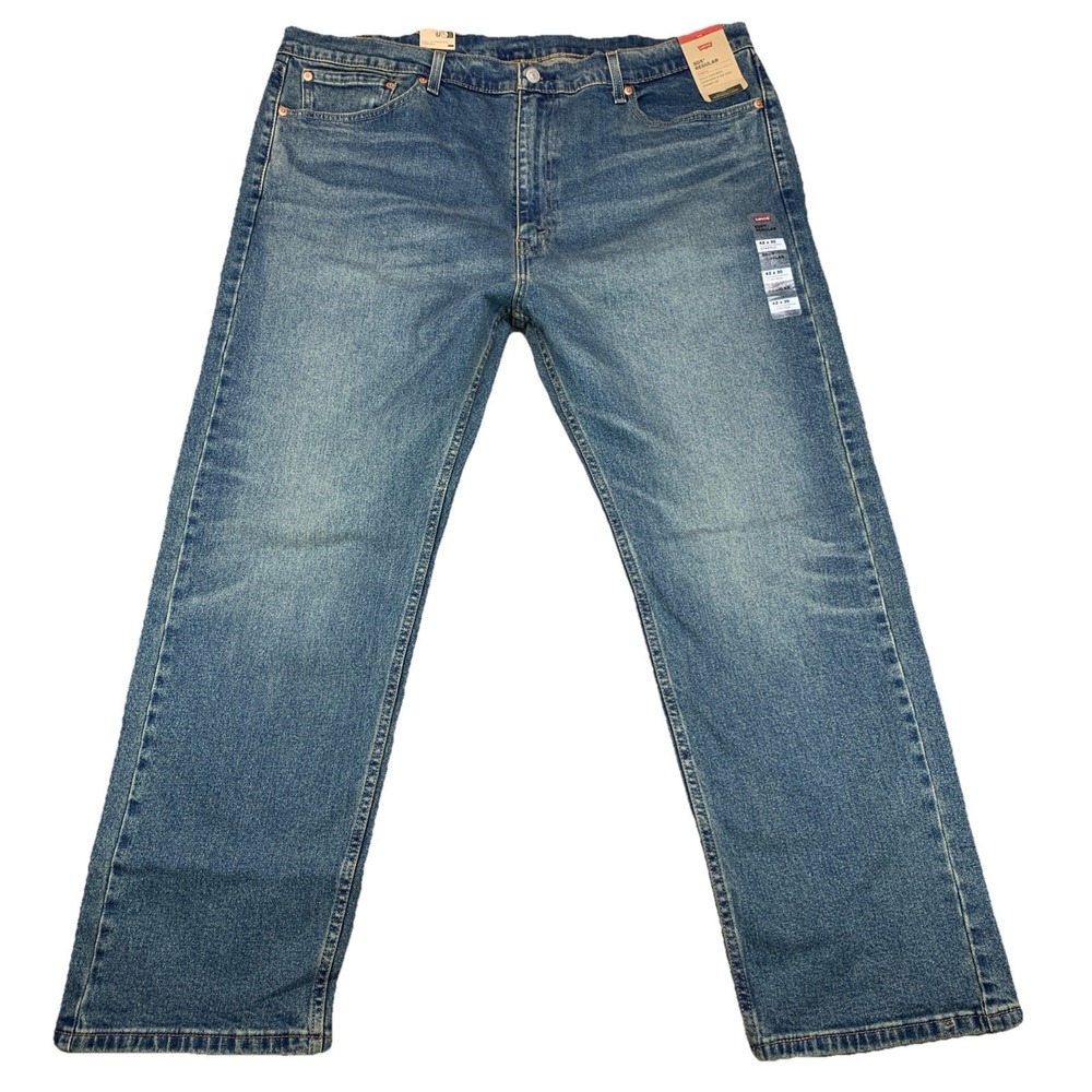 NWT Levi's 505 Regular Stretch Denim Blue Men's Jeans - Size 42x30